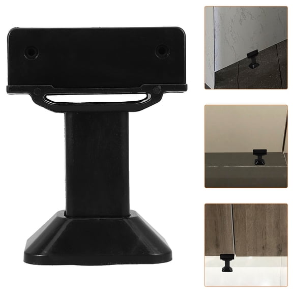 KONTONTY Partition Support Bracket For Toilet Partition Black Plastic 1Set