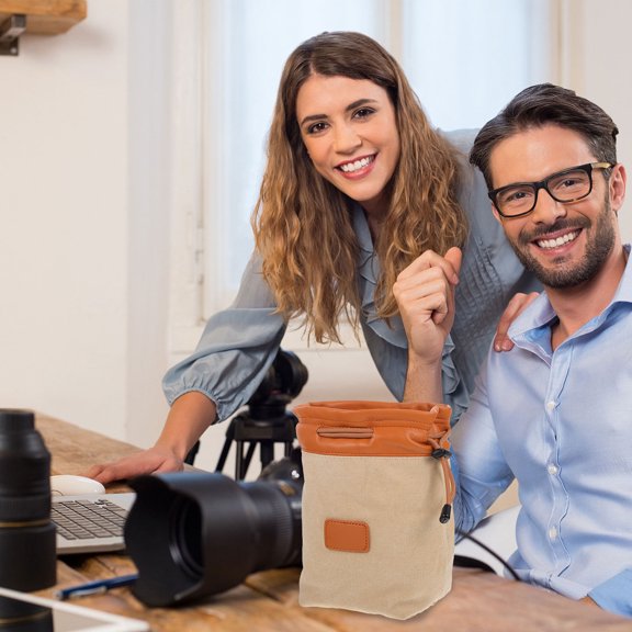 KONTONTY 1Pc Portable Camera Storage Bag with Drawstring Design for Easy Access and Protection