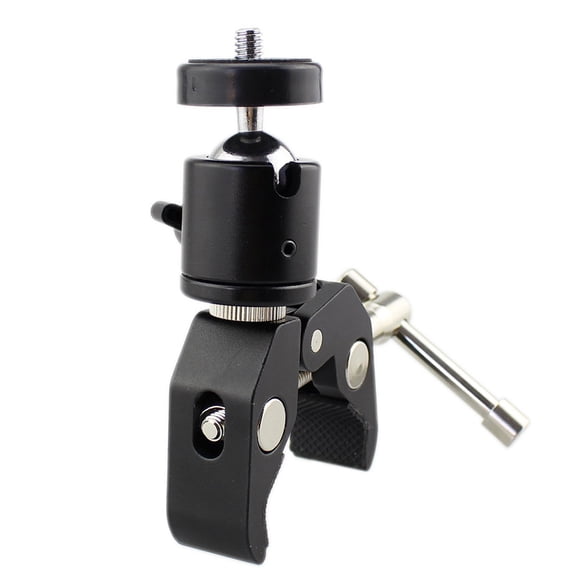 KONTONTY Black Ball Head Hot Shoe Mount Adapter for Camera Rig with Stable Aluminum Alloy Build