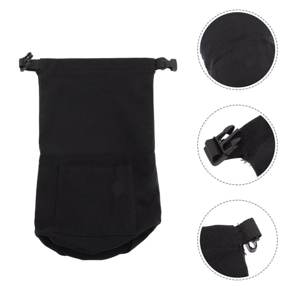 KONTONTY Wear Resistant Vintage Lantern Pouch Black Cloth for Camping Storage