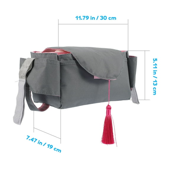 KONTONTY Large Black Diaper Basket with Handle, Portable Organizer for Home Storage and Nursery Essentials