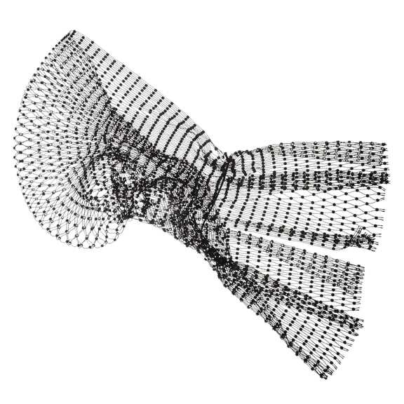 KONTONTY Black Elastic Rhinestone Mesh Headwraps Featuring Glitter Crystal Design for Stylish Decoration