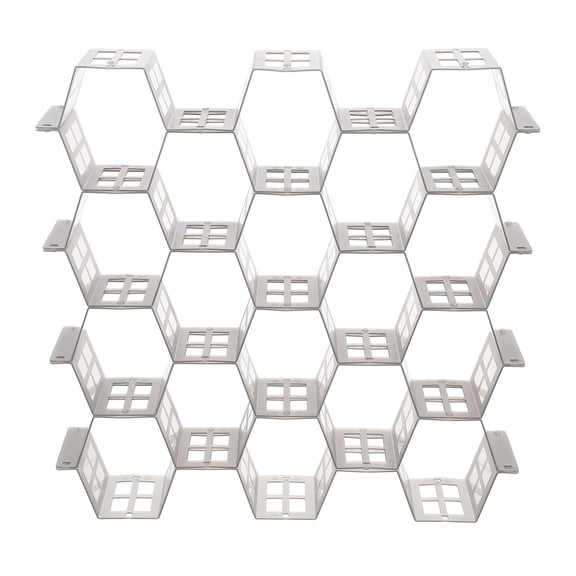 KONTONTY Black Honeycomb Divider for Drawer Organizing PP Plastic Adjustable Grid Storage Solution 11.8 x 3.6 x 3.6 inches