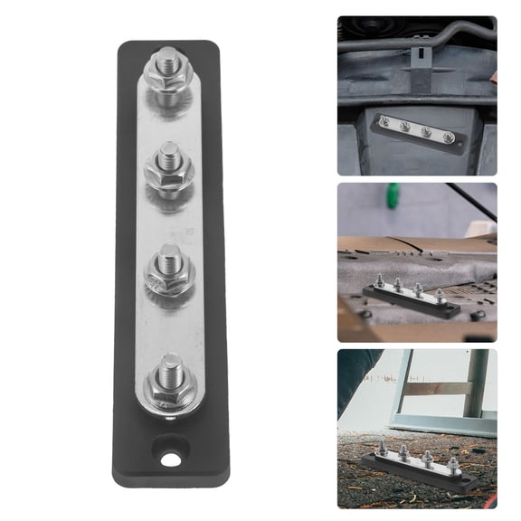 KONTONTY Marine Fuse Block 4 Way Terminal Bus Bar Distribution Block with Stainless Steel 150 Amp Capacity
