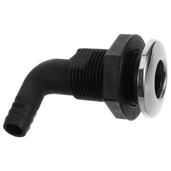 KONTONTY Boat Drain Fitting Black Marine Exhaust Port with Waterproof Seal