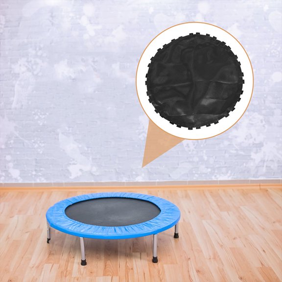 KONTONTY Black Trampoline Replacement Mat Heavy Duty Breathable Mesh Mat for Outdoor Use