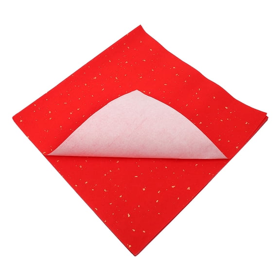 KONTONTY Red Xuan Paper Sheets for Calligraphy Writing with Thick Smooth Texture for Spring Festival Decor