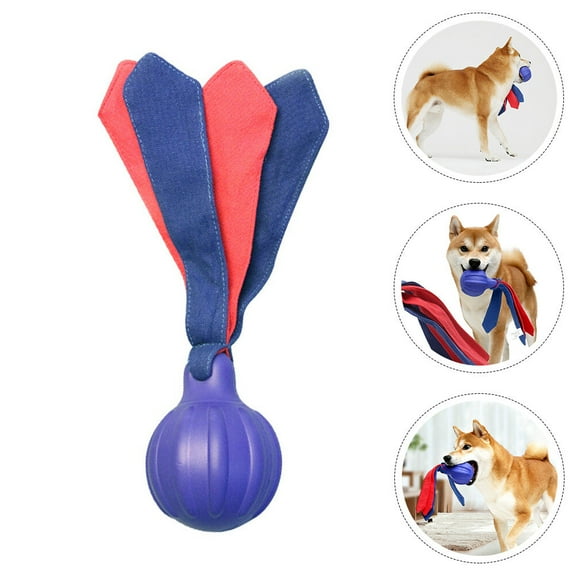 KONTONTY Blue Foam Bite Resistant Dog Training Ball for Pet Fetch and Chewing Fun