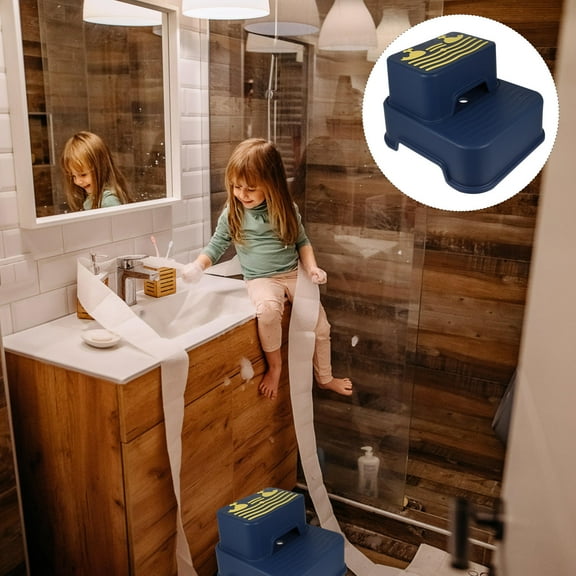 KONTONTY Kontonty 2-Tier Anti-Slip Stool PP Tpe for Home Use