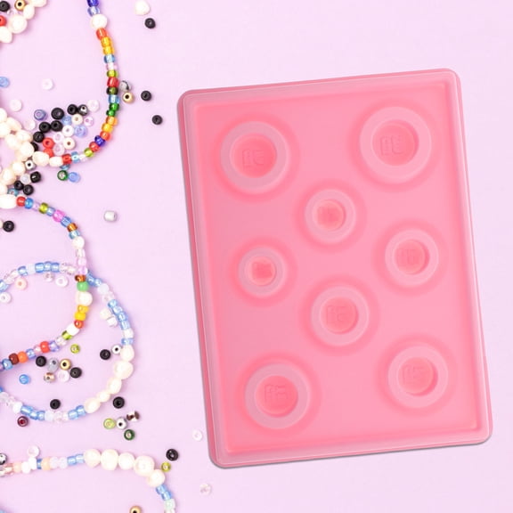 KONTONTY Bracelet Measuring Tool Bead Boards for Jewelry Making Pink