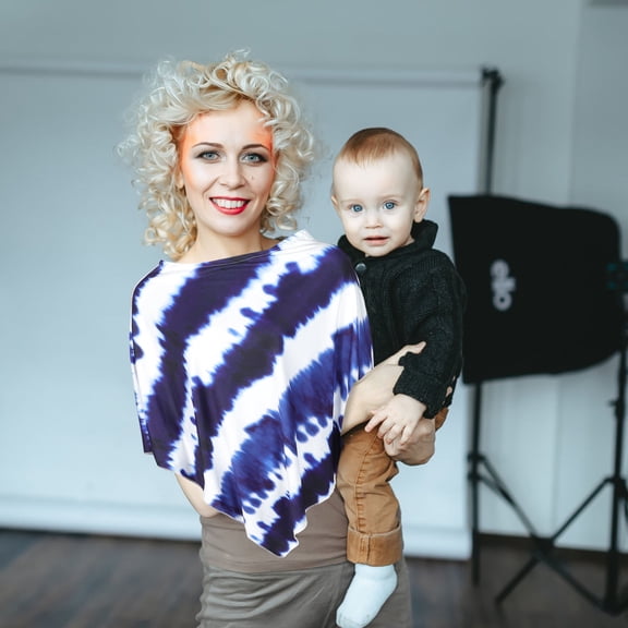 KONTONTY Stylish Printed Pattern Nursing Cover for Baby Polyester 1 Set