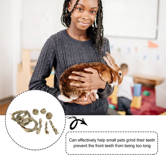 KONTONTY Rabbit Chew Toys Twisted Shape Green 9Pcs