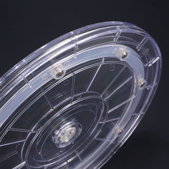 KONTONTY Cabinet Turntable Tray in White Plastic for Pantry Or Vanity Organization