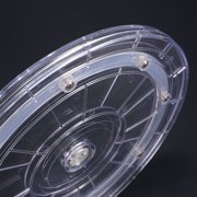 KONTONTY White Acrylic Turntable for Smooth Rotating Spice and Jar Storage