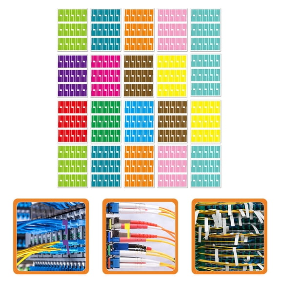 KONTONTY Cable Management Labels Tear Resistant Writable for Computer Charger Cables