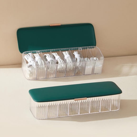 KONTONTY Cord Storage Box Cable Organizer Box Easy to Clean 1Pcs