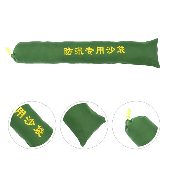 KONTONTY Reusable Flood Water Barrier 1Pcs Green Thick Canvas Sandbag for Hurricanes