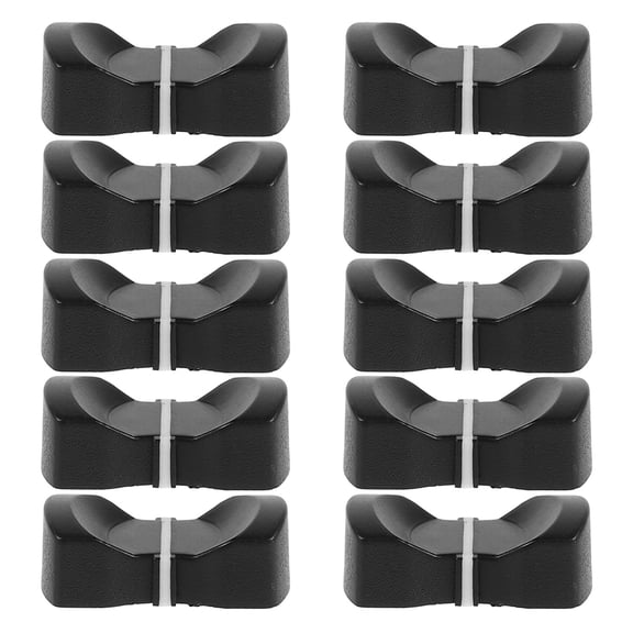 KONTONTY Caps for Mixer Slider Knobs 10Pcs Minimalist Design for DJ Setup Black Plastic