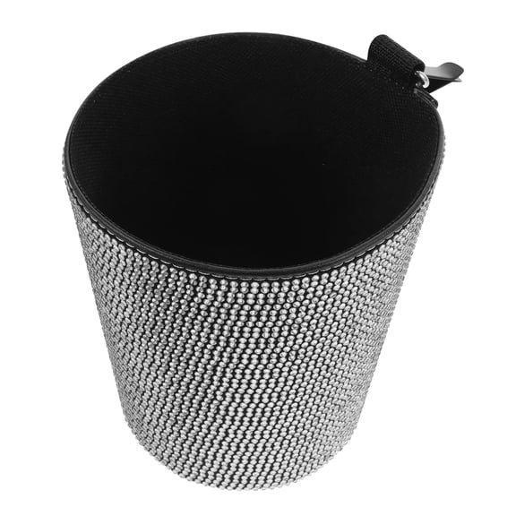 KONTONTY Car Air Vent Trash Can Small White Portable Auto Storage Bin for Vehicle Organization