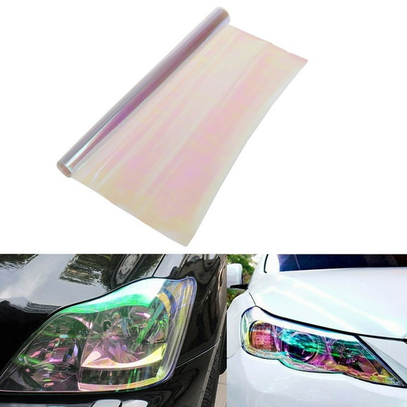 KONTONTY Car Headlight Film Multi Color Stretchable Sun Protection Self Adhesive Cover