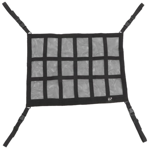 KONTONTY Black Cargo Net for Car Ceiling with Adjustable Buckle, Nonwoven Material, 1 Piece for Secure Storage