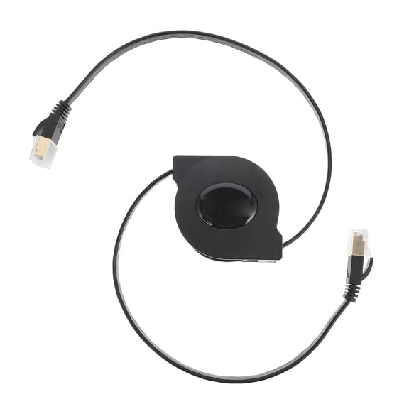 KONTONTY Cat 7 Patch Cord Black Compatible with Rj45 Connectors for Laptop Networking and Desktop Use