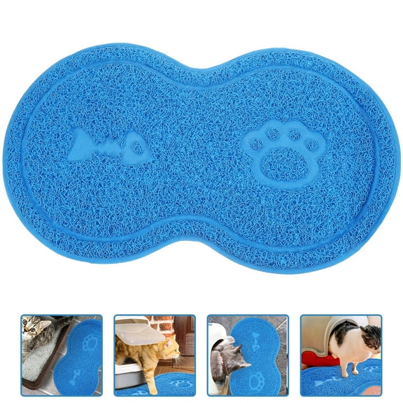 KONTONTY Compact Cat Litter Pad in Green PVC for Litter Box Mats, 1 Piece Design