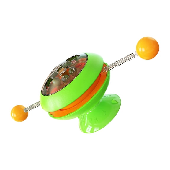 KONTONTY Funny Green Catnip Turntable Plaything for Cats Ideal for Pet Entertainment and Stress Relief