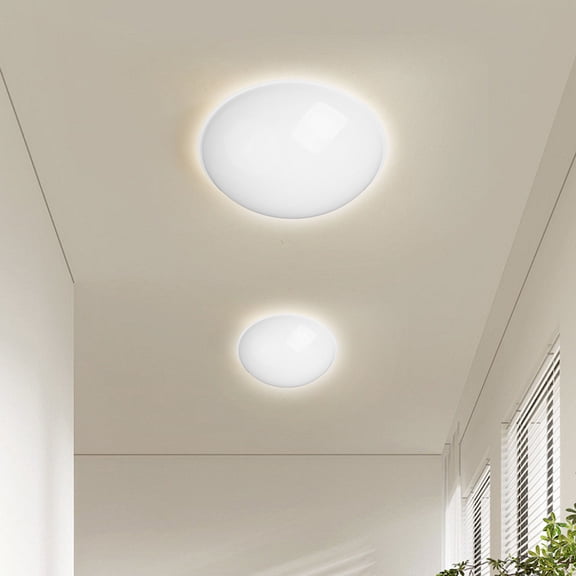 KONTONTY Elegant White Ceiling Light Shade Plastic Lamp Cover for Living Room and Study