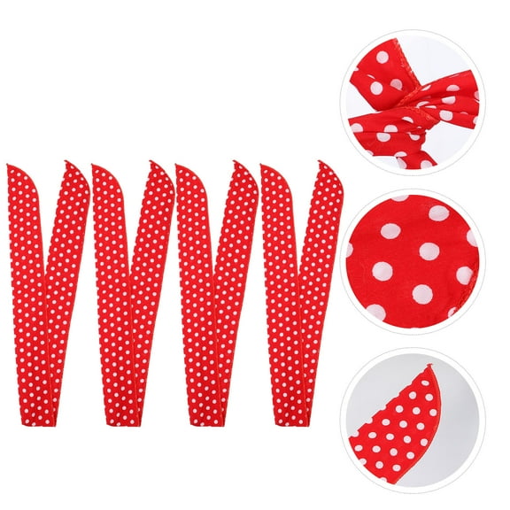 KONTONTY Charming Dot Fabric Hairband for Women and Girls Red Color Fits Most Head Sizes