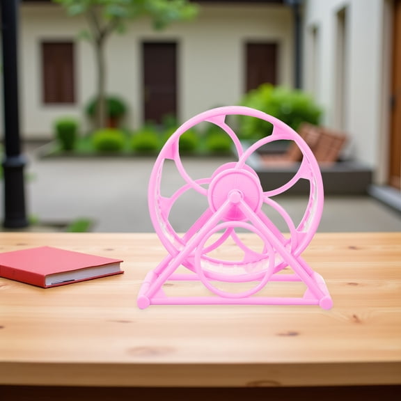 KONTONTY Small Animal Exercise Wheel for Chinchillas - Fun Toy Set to Relieve Boredom and Keep Pets Active