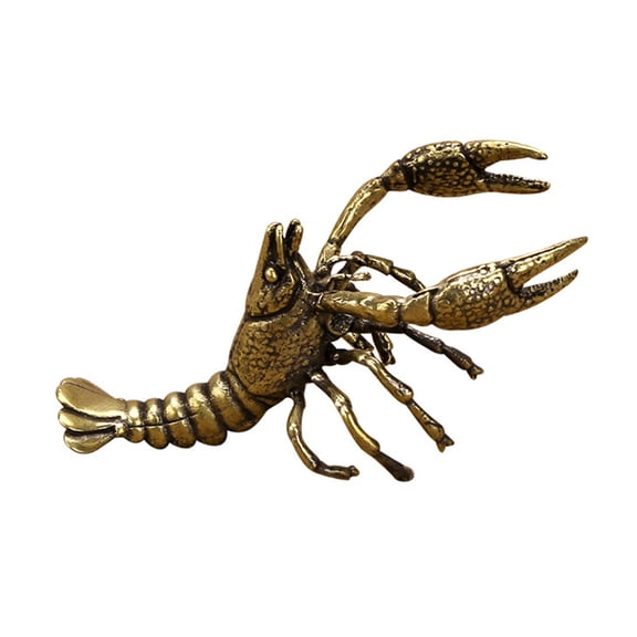 KONTONTY Classic Brass Lobster Mold Decor with Polished Surface for Elegant Display