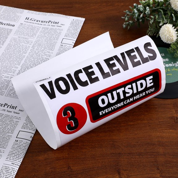 KONTONTY Classroom Rules Poster with Voice Level Stickers Multi Color for Effective Classroom Management