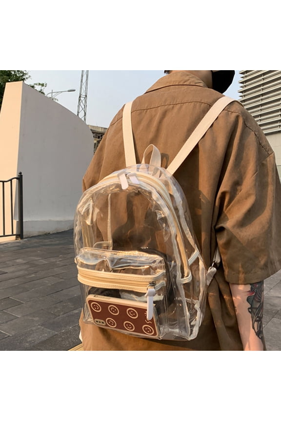 Portable Clear Jelly Backpack Premium Transparent Storage Bag Lightweight Design