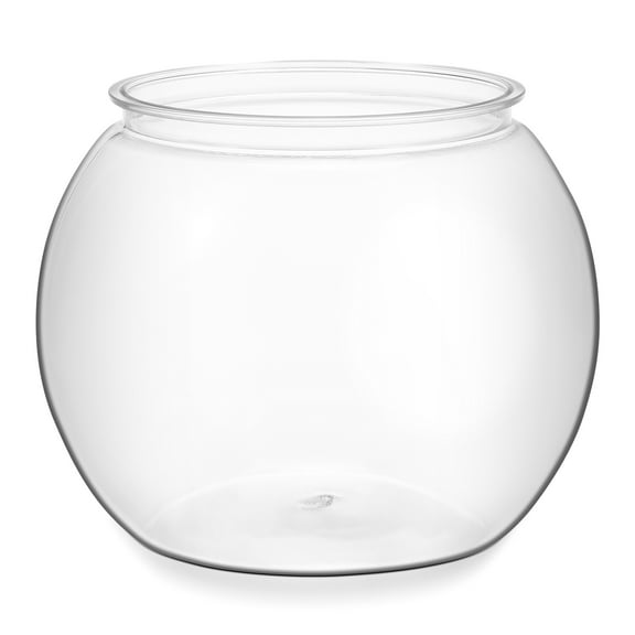 KONTONTY Clear Fish Keeper for Pet Owners Round Fish Bowl 1Pack