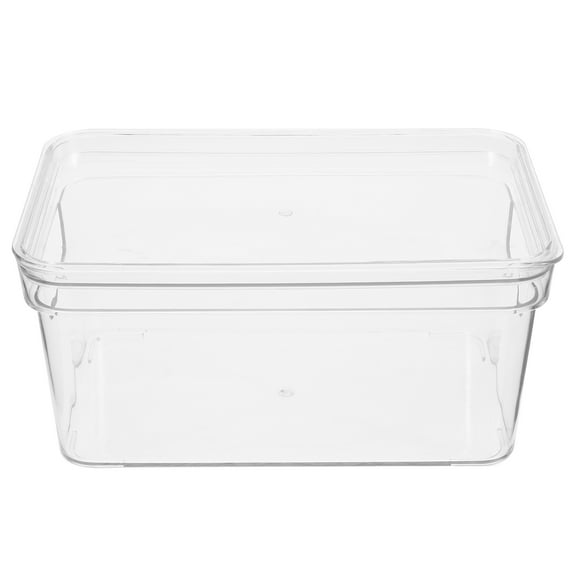 KONTONTY Clear Plastic Storage Box Transparent PET Dust Protection for Students 1Pack