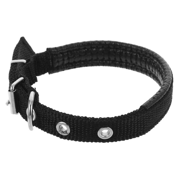KONTONTY Comfortable Black Cat Collar with Buckle, Simple Design for Daily Walks, 1 Piece Pet Accessory