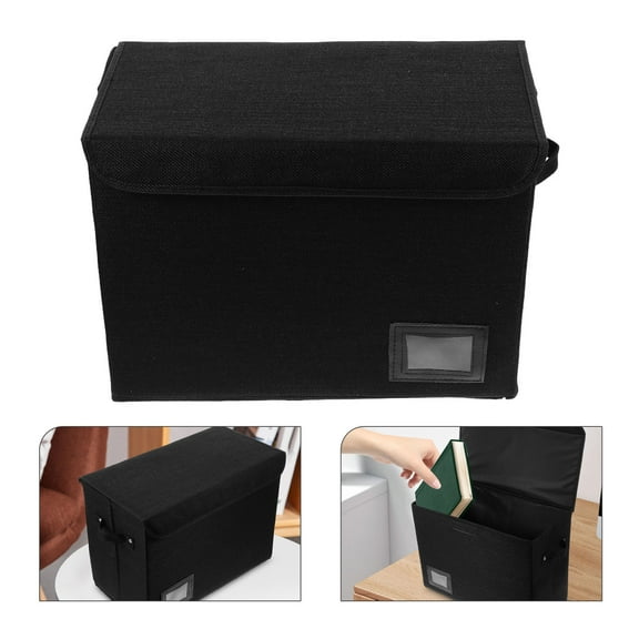 KONTONTY Comic Book Storage Boxes Comic Book Box File Storage Boxes Stackable Comic Book Box Storage to Holds Comics Black