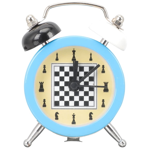 KONTONTY Compact Chess Clock Stylish Plastic Alarm for Bedrooms and Desks