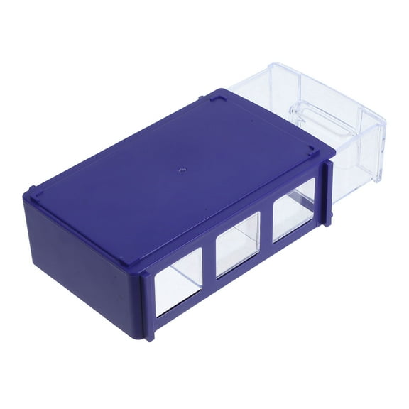 KONTONTY Blue Plastic Craft Storage Drawers with Multiple Drawers for Parts and Tools