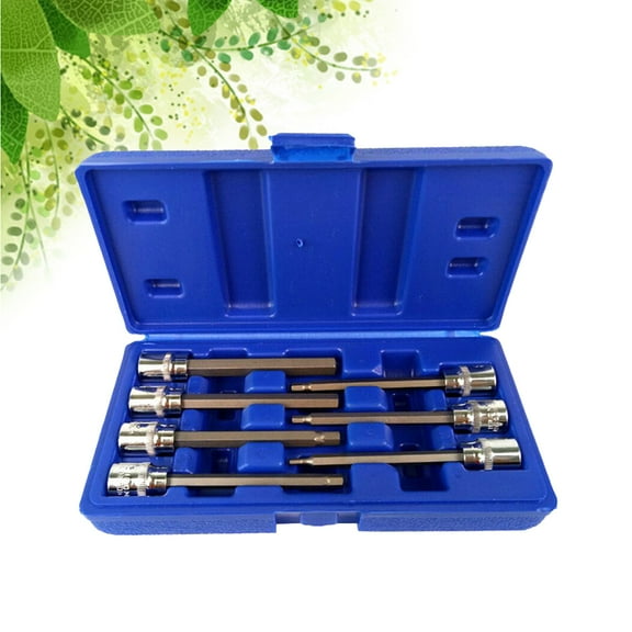 KONTONTY Compact Sockets Set 14Pcs Hexagon Socket Assorted Color Torque Extension For Mechanics Motorcycles Maintenance