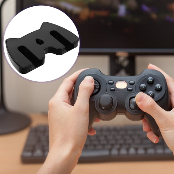 KONTONTY Black Controller Holder Under Desk Mount for Gamers, 1 Pack, Space-Saving Gaming Accessory
