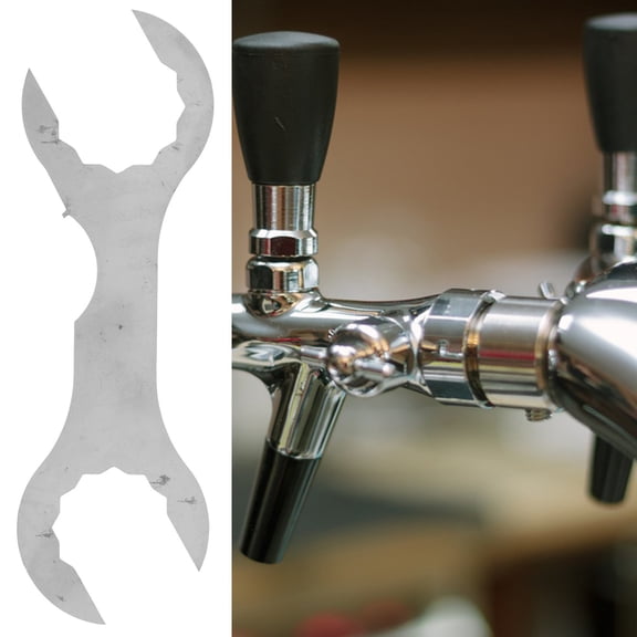 KONTONTY Stainless Steel Beer Faucet Spanner Wrench for Brewing Installation