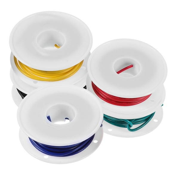 KONTONTY 5 Rolls Insulated Cable Wire Tinned Copper Electronic Connection Various Scenes