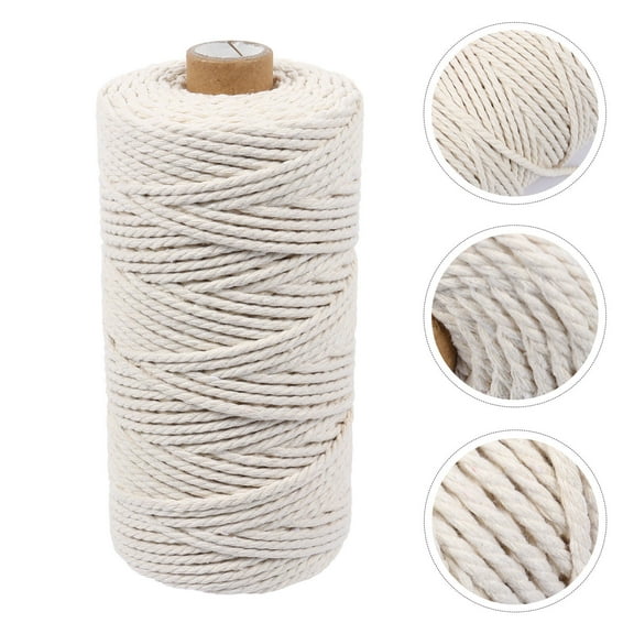 KONTONTY  Cored Cotton Rope Bulk Macrame Cord Light Weight Gift Wrapping
