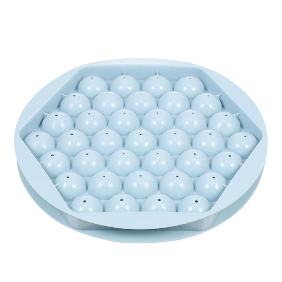 KONTONTY Ball DIY Mold in Blue Plastic with Cover for Odor Free Refrigerator Use