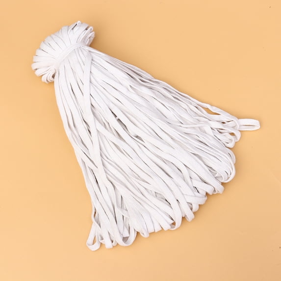 KONTONTY Cotton Flat Rope White for Fastening Strong Absorbent Thicken Design Roll