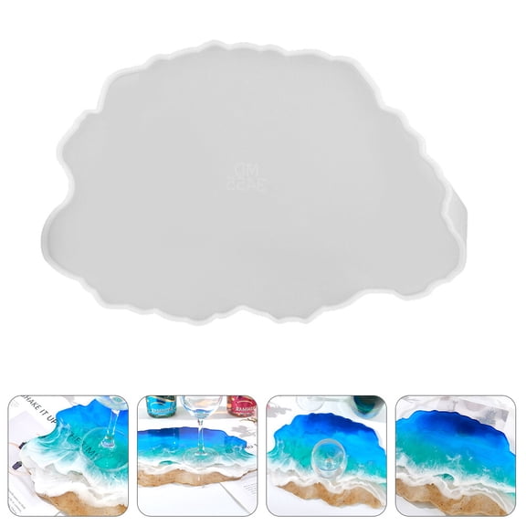 KONTONTY White Silicone DIY Tray Mold High Transparency Creative Plate Making