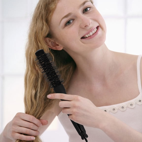 KONTONTY Curl Rolling Comb Black Nylon Creating Curls 1Pack