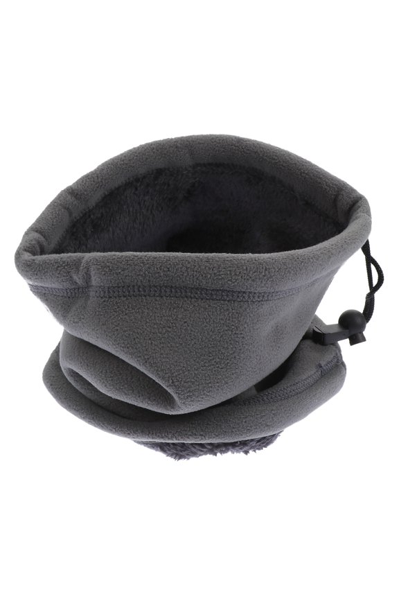1Pc Fashionable Dark Grey Neck Cover Warm Neck Sleeve with Drawstring